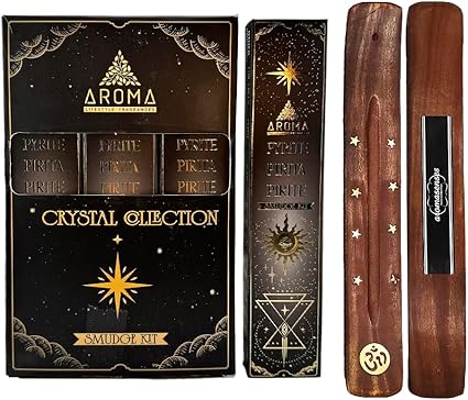 Incienso Aromasenses Pirita con Minerales - Pack 12 Cajas + Minerales - ritual-tools - Tienda Esotérica Online