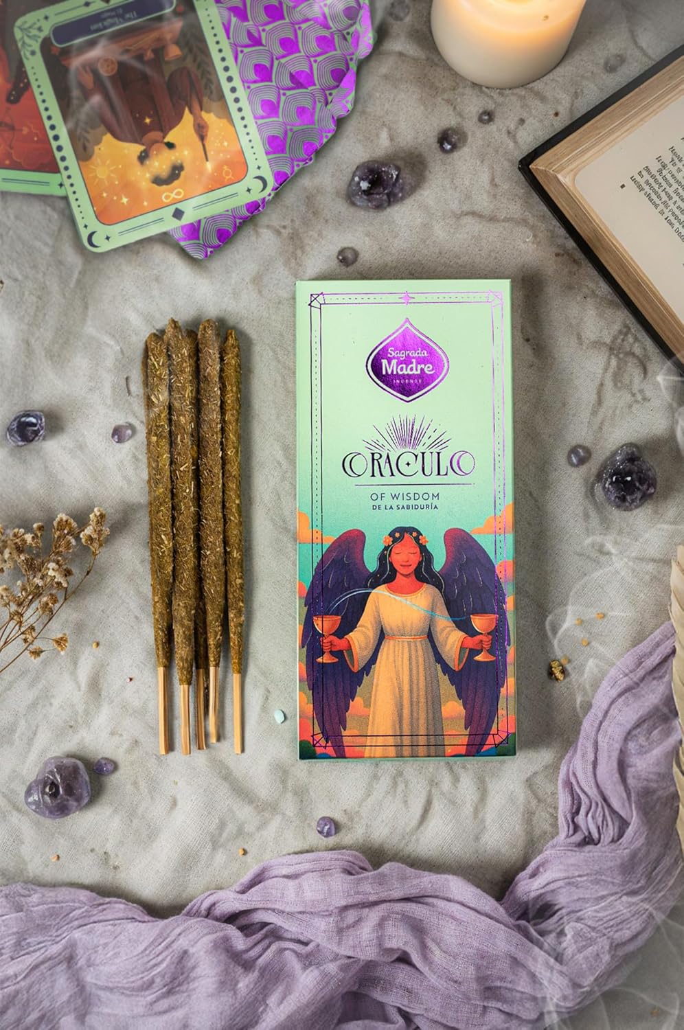 Incienso Sagrada Madre Oráculo de la Sabiduría - 8 Varillas + Carta Tarot - ritual-tools - Tienda Esotérica Online